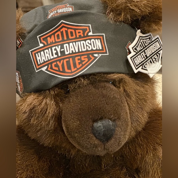Harley-Davidson 2000 Bean Bag Plush Biker Bear Doo Rag - 15” with Tags VTG - Picture 12 of 16